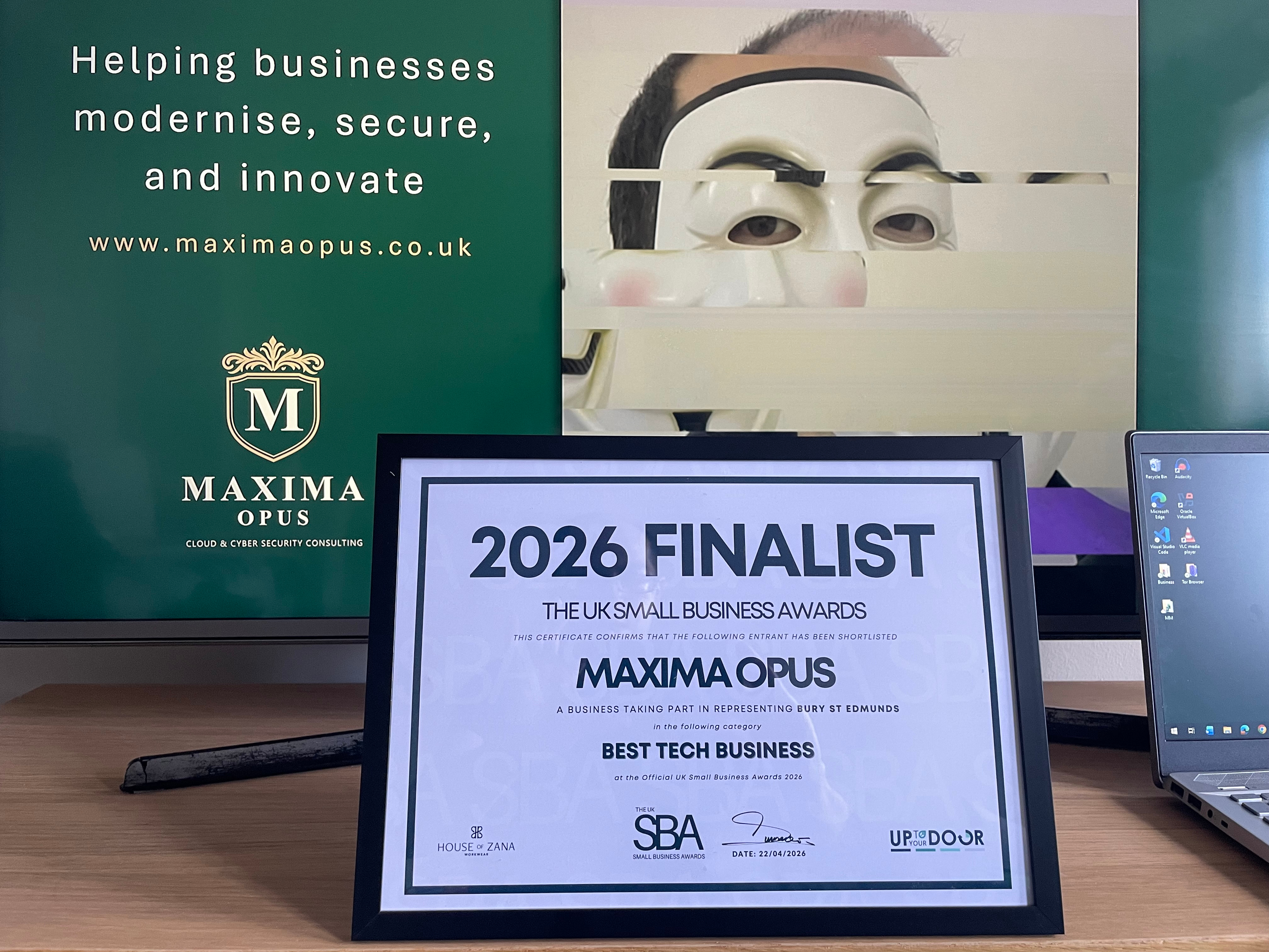 Maxima Opus - Best Tech Business 2026 Finalist - Close-up